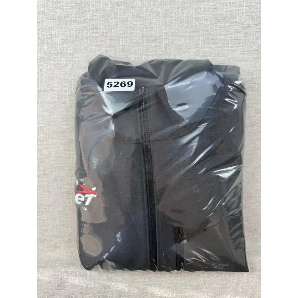 The North Face Soft Shell Jacket Mens Large Gray Full Zip Jet Embroidered Logo